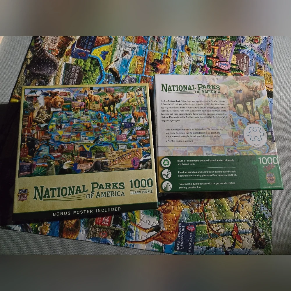 Master Pieces National Parks Of America 1000 Piece Jigsaw Puzzle GUC - Picture 7 of 8